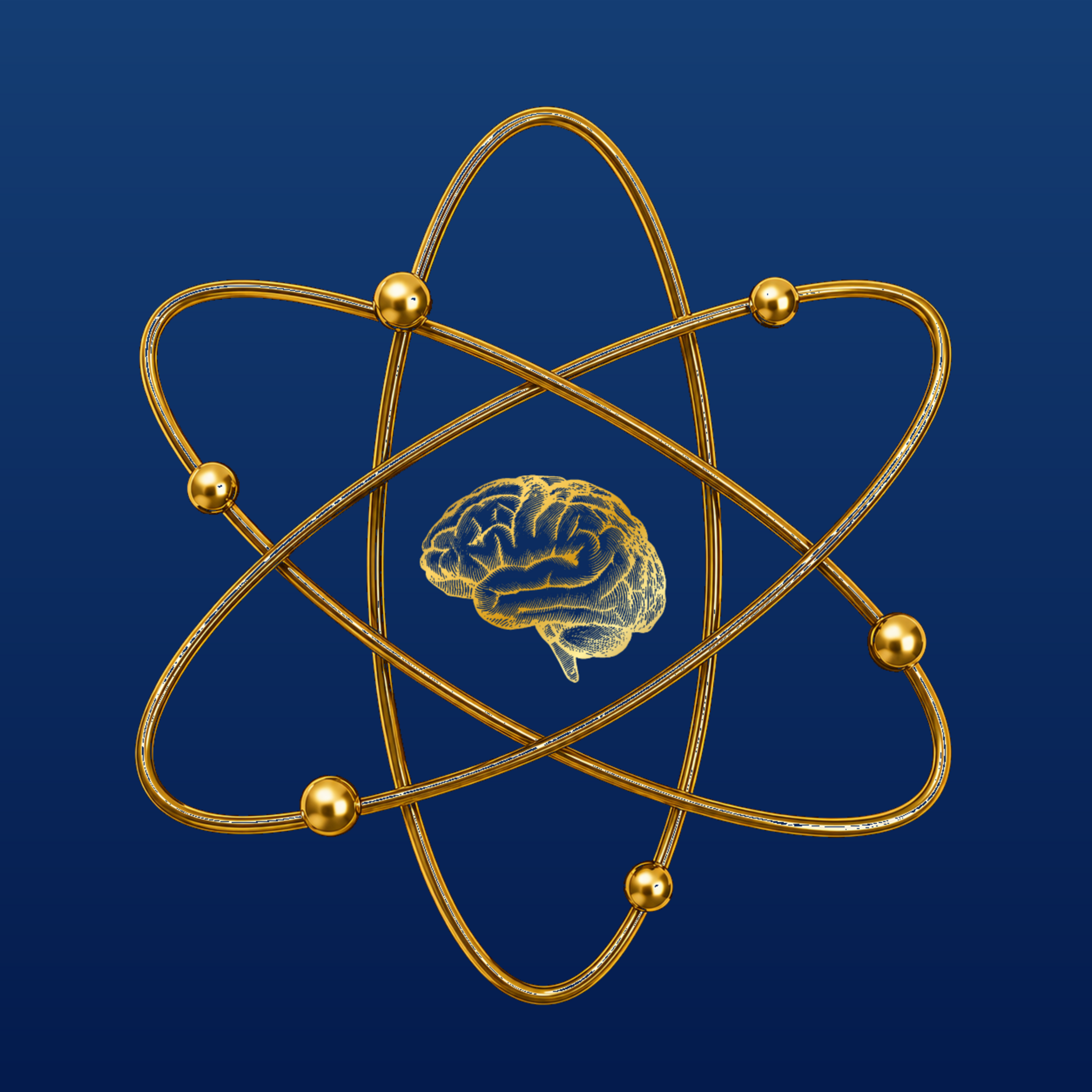 QISB atom and brain logo